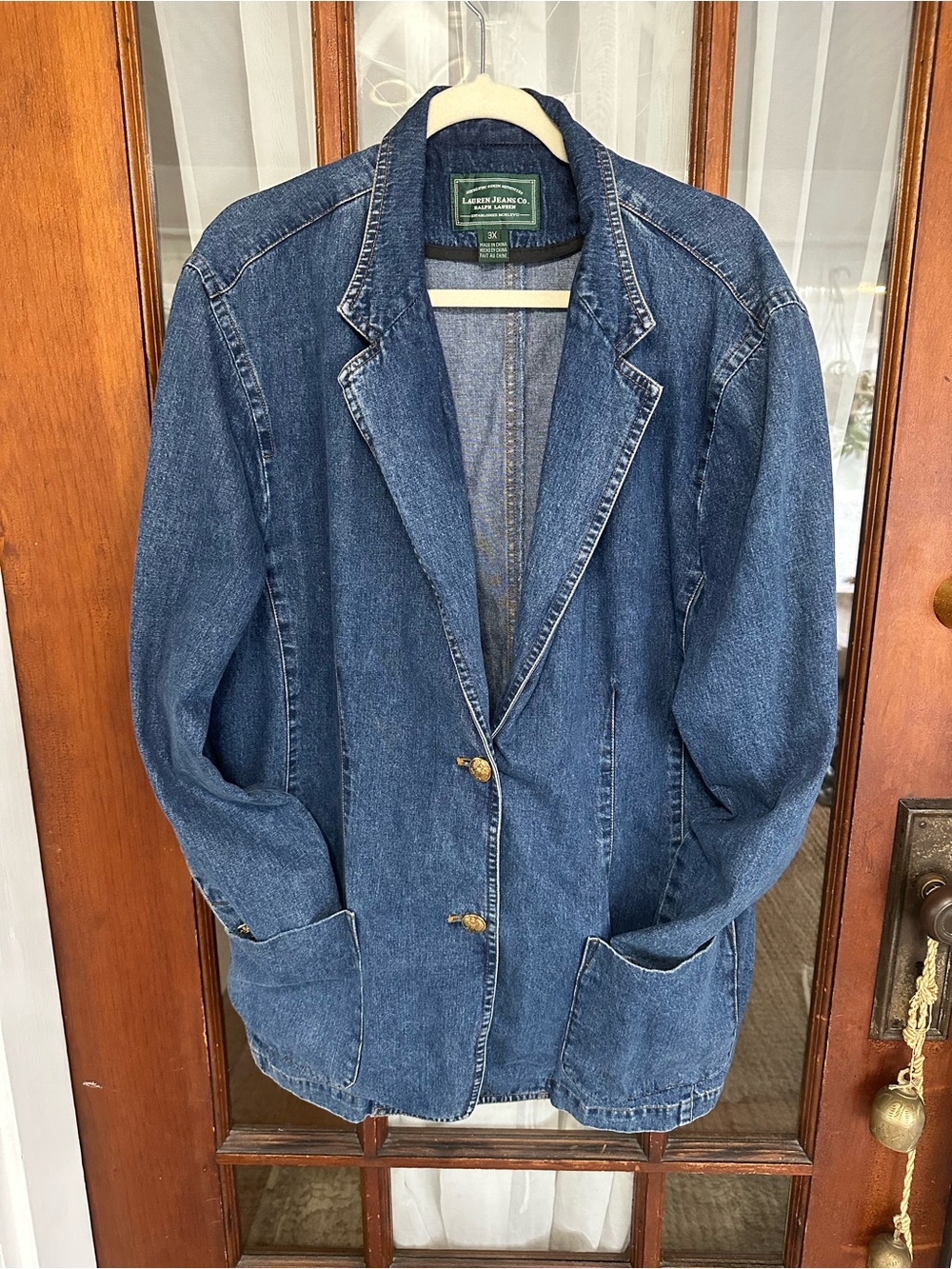 Ralph Lauren Classic Blue Denim Blazer Jacket